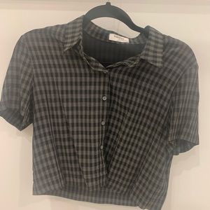Babaton cropped blouse in size small